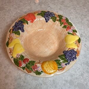 Colorful Fruit Ceramic Bowl 9 Inches